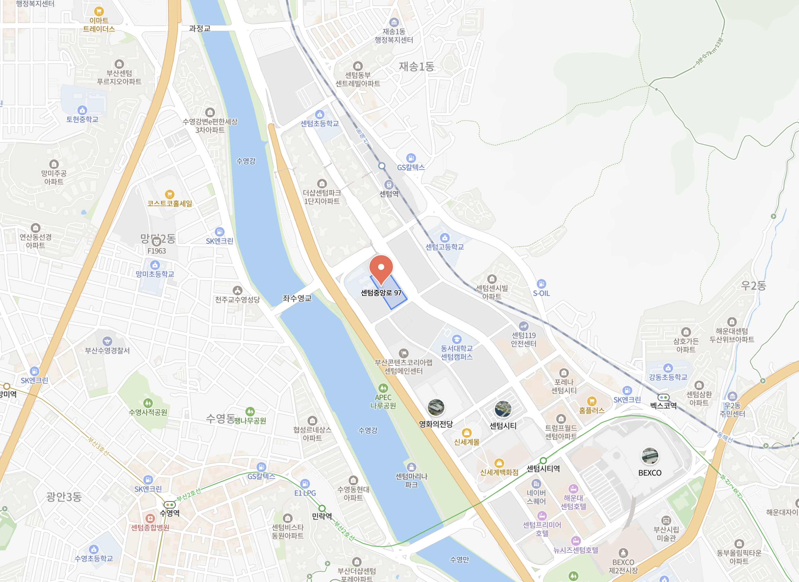 본사 오시는 길 지도